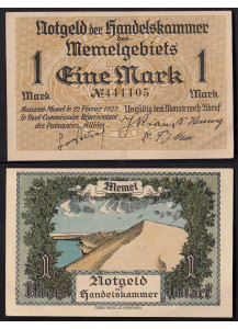 GERMANIA Notgeld 1922 1 Mark "Memel" Fior di Stampa